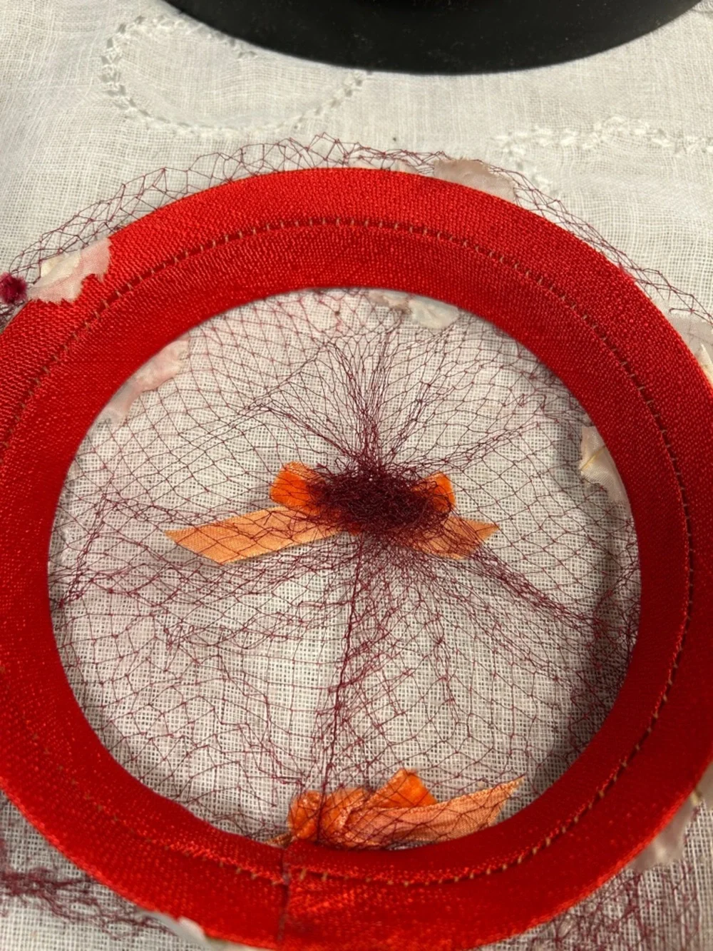 Vintage floral flower headpiece halo piece - Picture 7 of 8